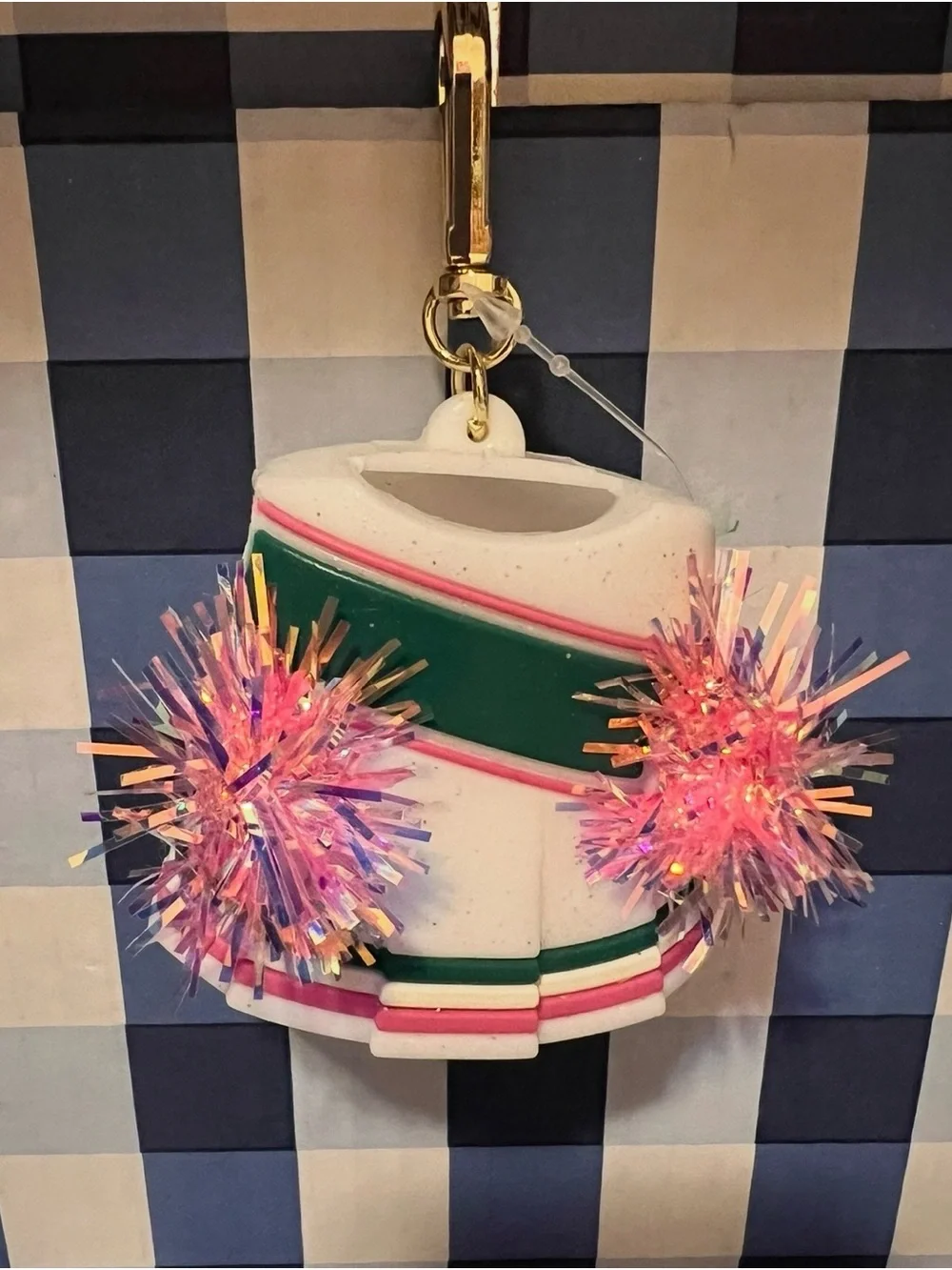 Bath & Body Works Cheerleader Keychain Pocket *Bac Holder NEW NWT